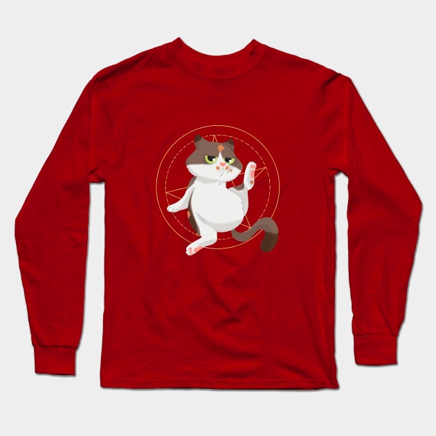 Devil Cat Long Sleeve T-Shirt by ScintillaDesiderata 